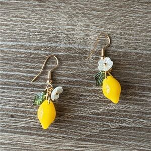 Bohemian lemon earrings